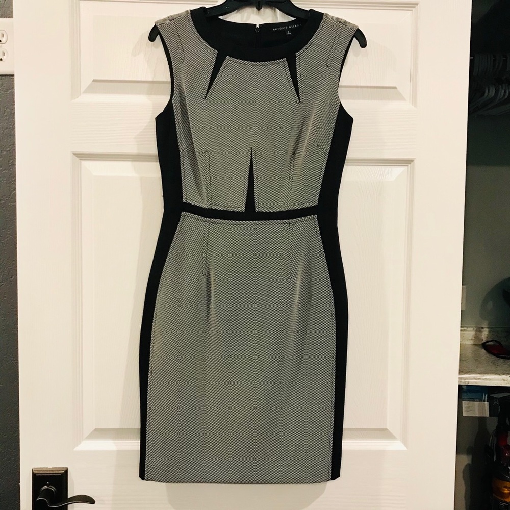 Antonio Melani black & white sleeveless dress